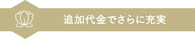 追加代金でさらに充実