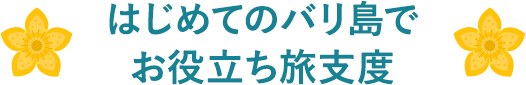 はじめてのバリ島でお役立ち旅支度